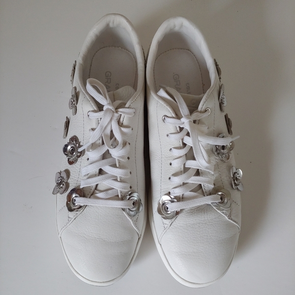Cole Haan Grandpro Tennis Leather Sneakers  White Size 10.5 - Picture 6 of 15